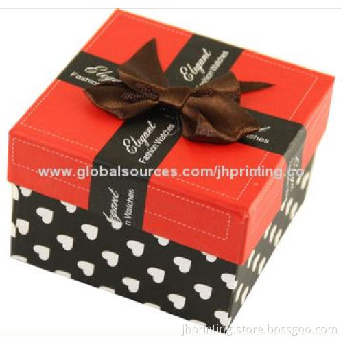 Watch Gift Box with Velvet Pillow, Made of Rigid Cardboard, Logo Can be Printed